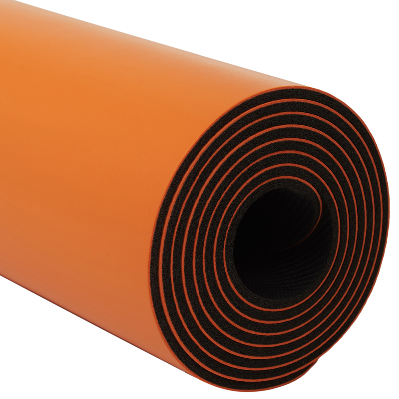 Коврик для йоги INEX Yoga PU Mat полиуретан c гравировкой 185 x 68 x 0,4 см, оранжевый