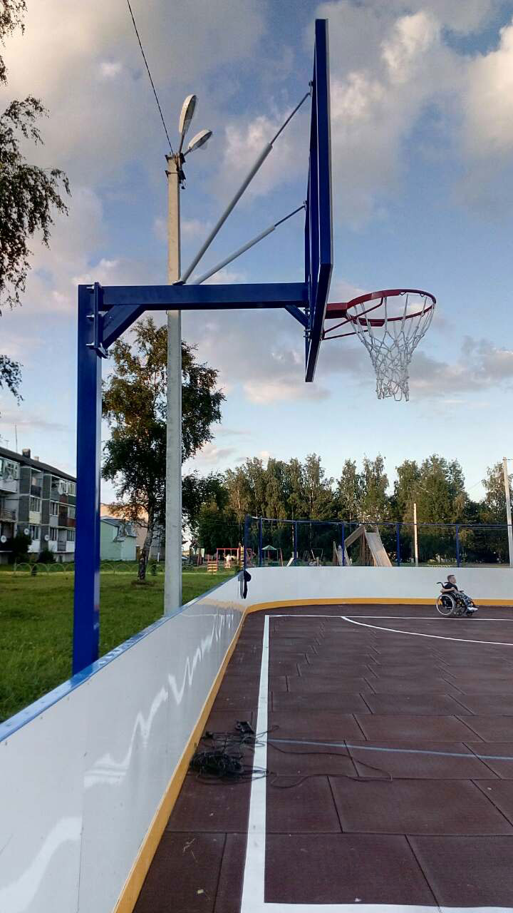 Стойка баскетбольная разборная (с бетонированием удлиненной части)