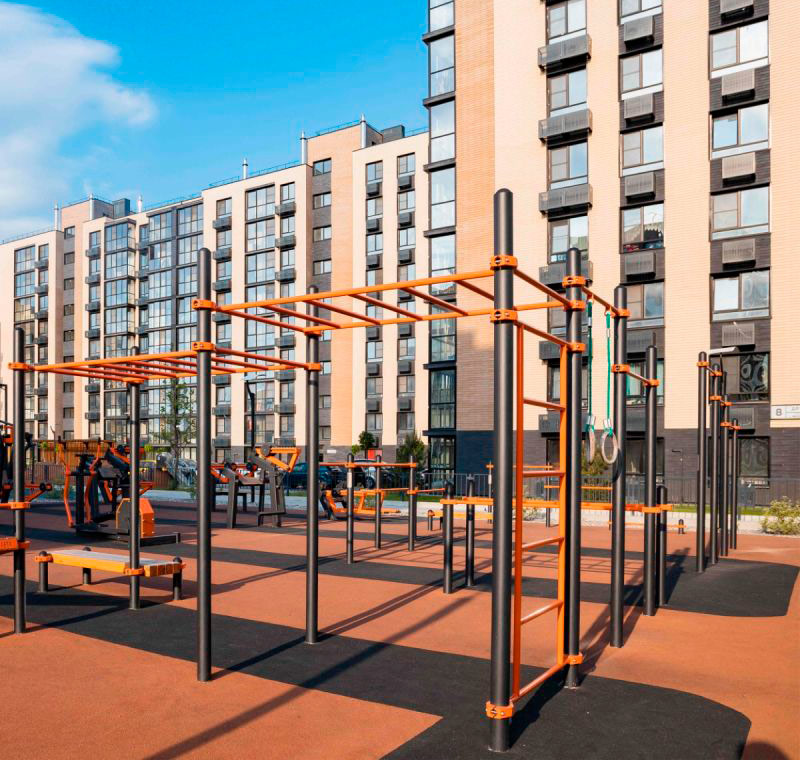 Уличный воркаут комплекс Рукоход классический двухуровневый ЗС-473