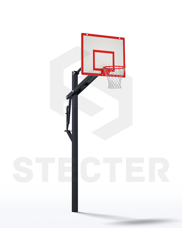 Уличная баскетбольная стойка с регулировкой высоты (H=2,2-3,05 метра, без щита) Stecter