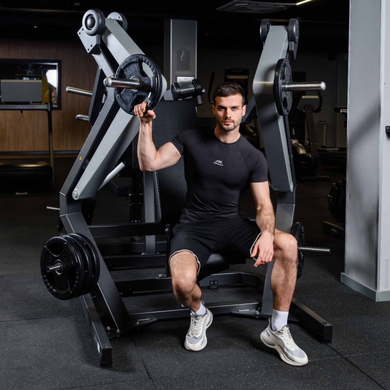 Тренажер Широкий жим от груди, рычаги серые DHZ D910