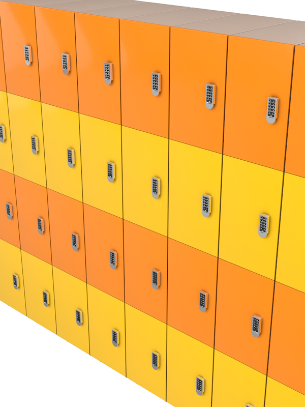 Шкаф для раздевалки четырехдверный HPL 200х50х30 см ГТ-703