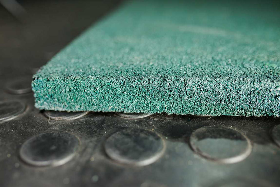 Напольное резиновое покрытие 1000х1000х30 мм (цвет - зеленый) Stecter