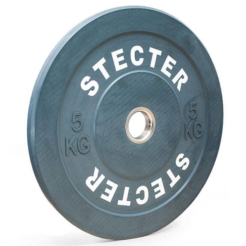 Диск 5 кг тренировочный для кроссфита (серый), STECTER