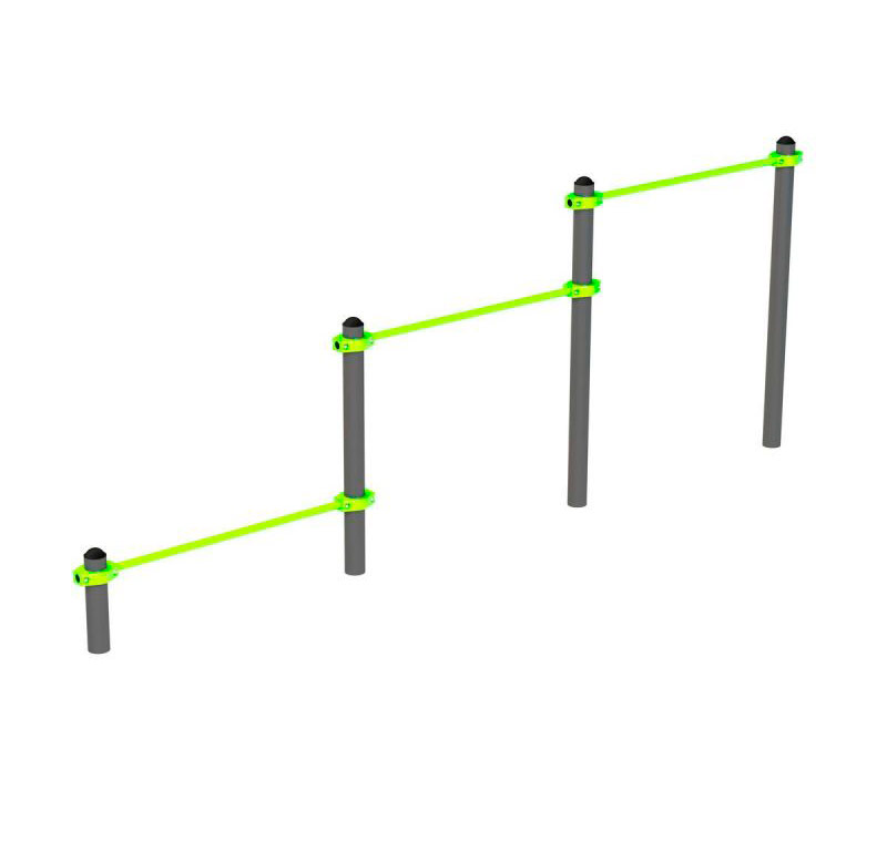 Воркаут Тройной каскад турников для отжиманий и подтягиваний ЗС-541