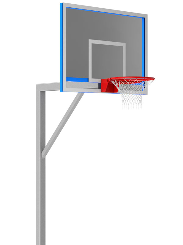Стойка баскетбольная стационарная, вынос щита 1600 мм Glav