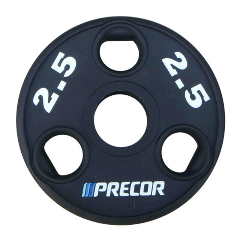 Олимпийский диск в уретане PRECOR 2,5 кг, черный с лазерной гравировкой