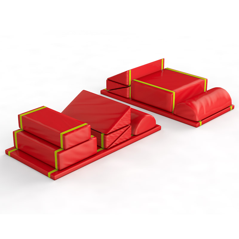 Мат гимнастический поливалентный (комплект 13 шт) красный ГТ-27