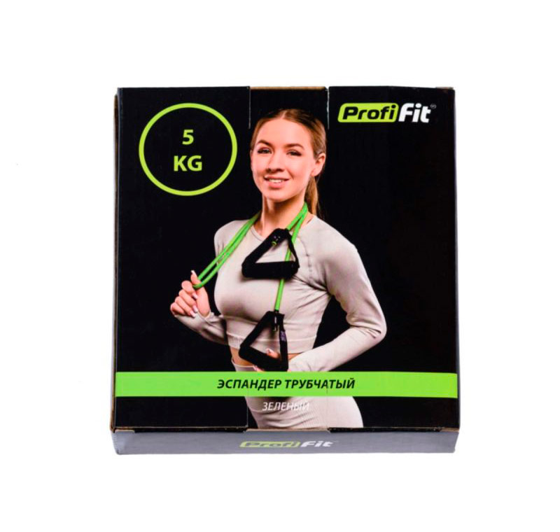 Эспандер трубчатый PROFI-FIT, зеленый, сопротивление 5 кг ЗС-953