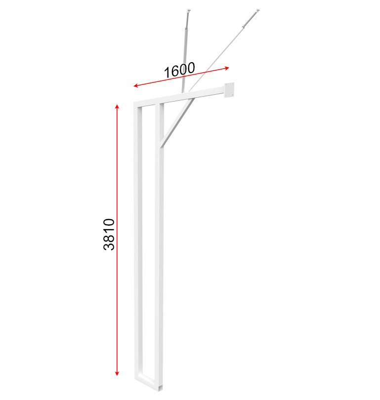 Стойка баскетбольная двухопорная, вынос 1200 мм ГТ-461