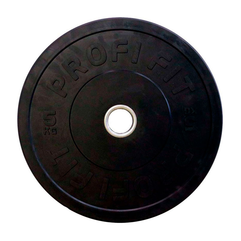 Диск для штанги  5 кг 51 мм каучуковый черный PROFI-FIT