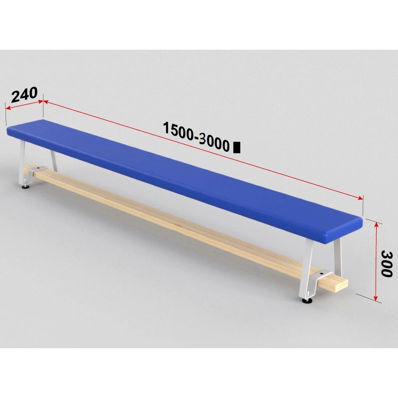 Скамейка гимнастическая 3 м 3 деревянные ножки