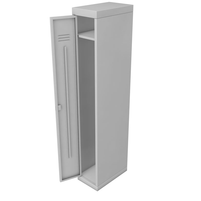 Шкаф для раздевалок металлический однодверный, ширина 300 мм Glav