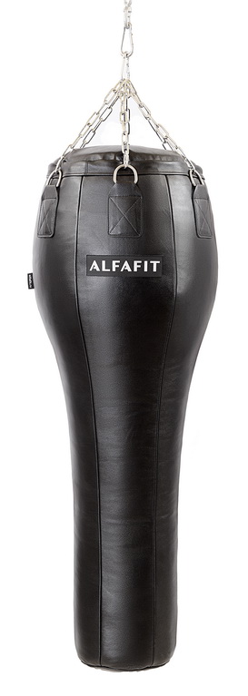 Боксерский мешок конус ALFAFIT из натуральной кожи на цепях