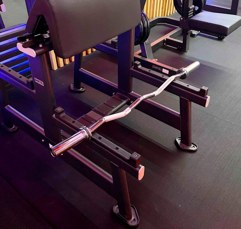 Гриф ломаный W-образный 125 см, 50 мм, до 150 кг (10 кг) ЗС-854