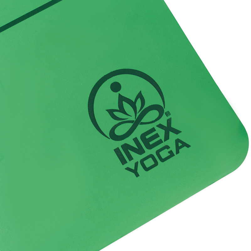 Коврик для йоги INEX Yoga PU Mat полиуретан c гравировкой 185 x 68 x 0,4 см, зеленый, NEW