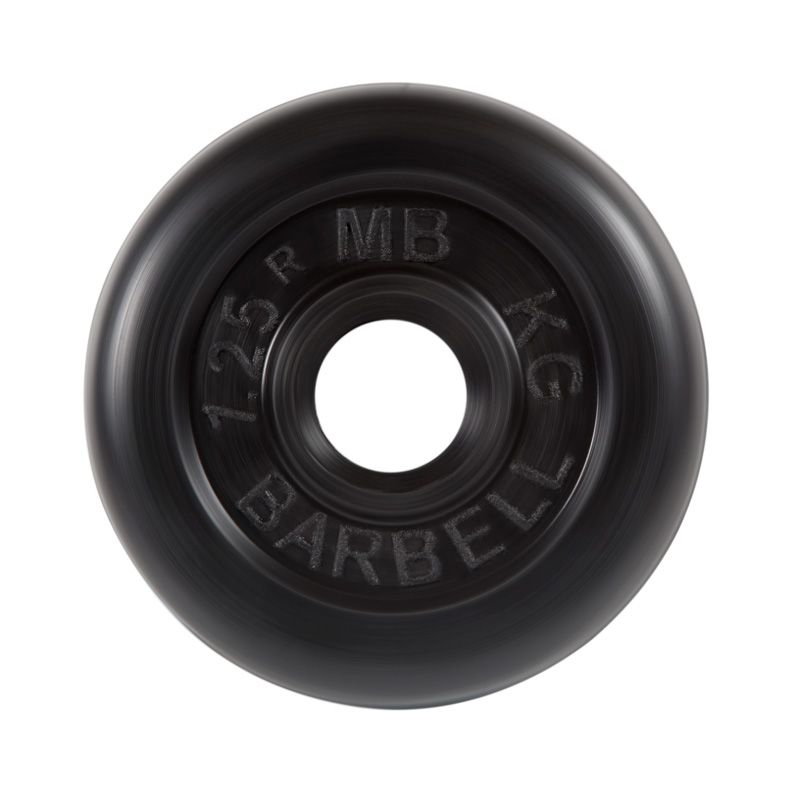 Диск обрезиненный "Стандарт" 1,25 кг 31 мм черный МВ Барбел MB-PltB31-1,25