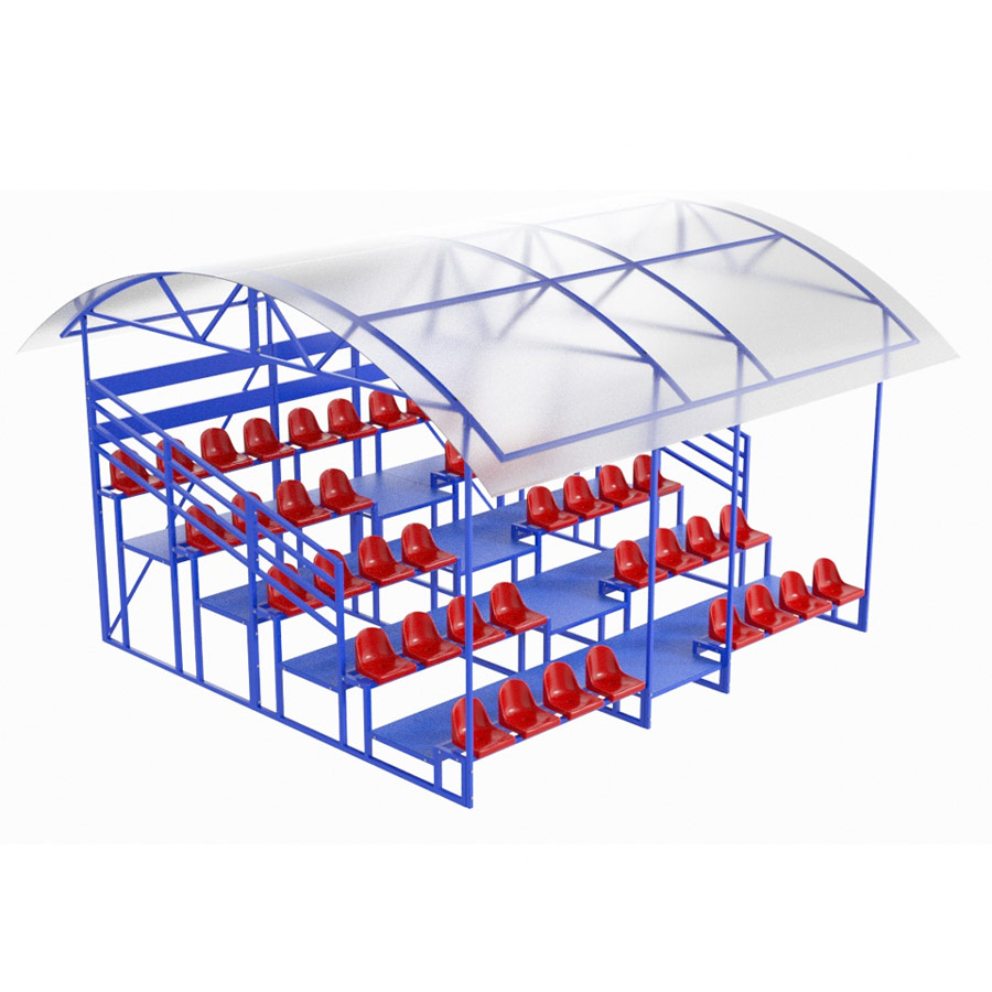 Трибуна с навесом, с ограждением, 5-ти рядная ГТ-691