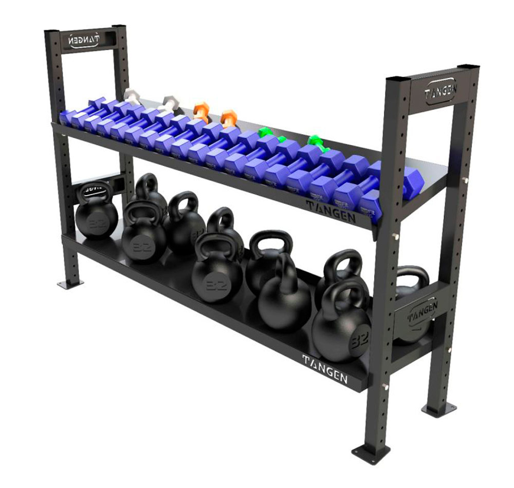 Стеллаж модульный для хранения гантелей и гирь 1950×480×1210 мм ЗС-224