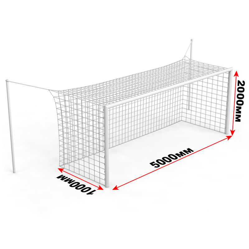 Ворота футбольные стационарные со стойками натяжения (5х2 м) Glav