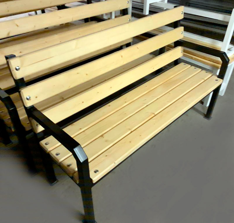 Уличная скамейка со спинкой "Дача", длина 2500 мм ГТ-519