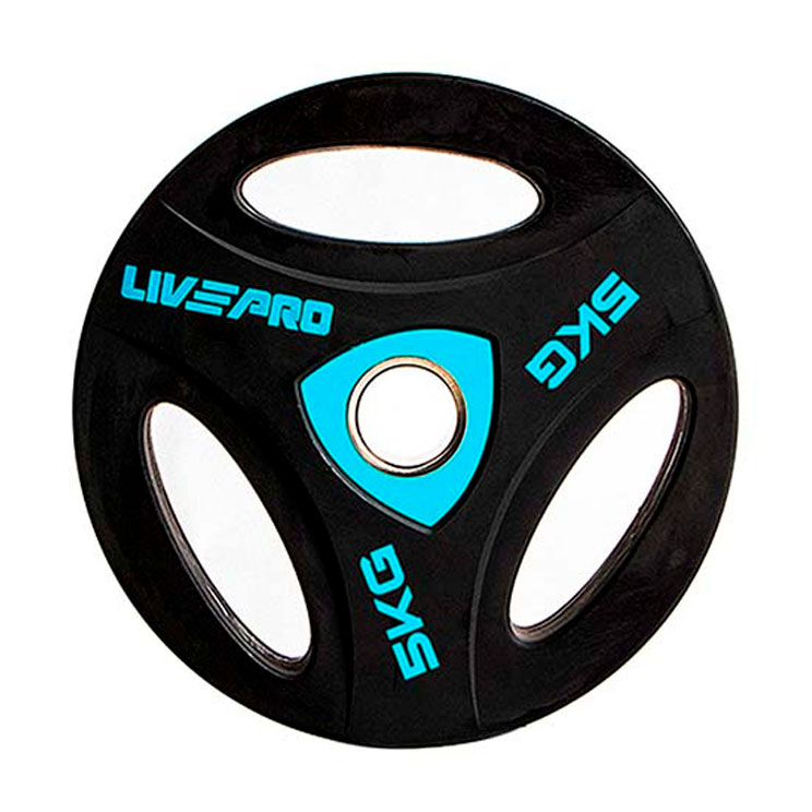Олимпийский диск в уретане LIVEPRO Urethane Training 5 кг, черный/синий