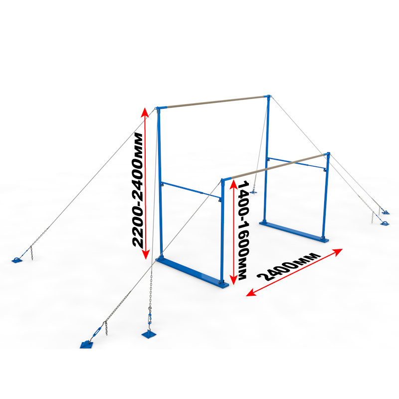 Брусья гимнастические женские  разновысокие на растяжках ГТ-67