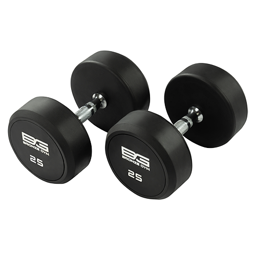  Гантель обрезиненная 25 кг BRONZE GYM BG-PA-DB-R25