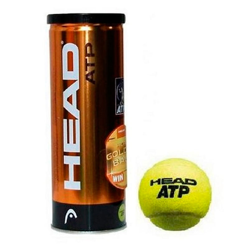 Мяч теннисный HEAD ATP 3B, натуральная резина, сукно