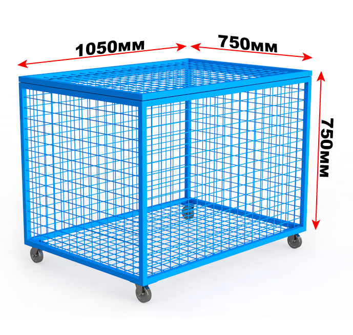 Тележка для хранения и перевозки мячей, металлическая сетка ГТ-605