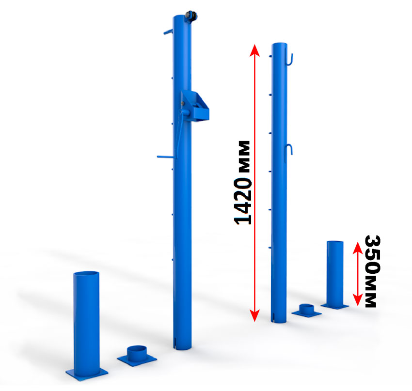 Стойки для большого тенниса со стаканами ГТ-350
