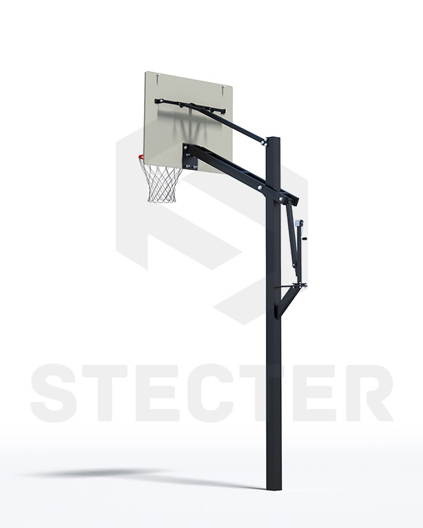 Уличная баскетбольная стойка с регулировкой высоты (H=2,2-3,05 метра, без щита) Stecter