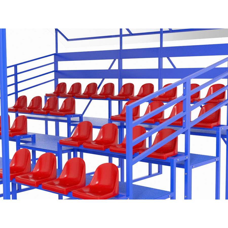 Трибуна с навесом, с ограждением, 5-ти рядная ГТ-691