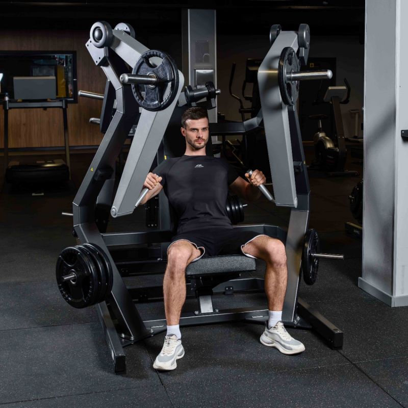 Тренажер Широкий жим от груди, рычаги серые DHZ D910