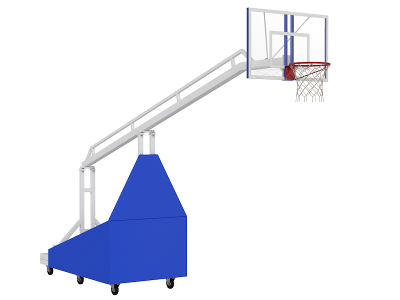 Стойка баскетбольная мобильная складная (игровая), вынос щита 3250 мм Glav