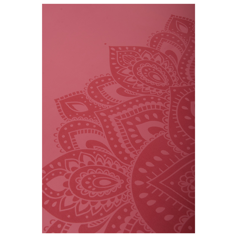 Коврик для йоги INEX Yoga PU Mat полиуретан c гравировкой 185 x 68 x 0,4 см, розовый