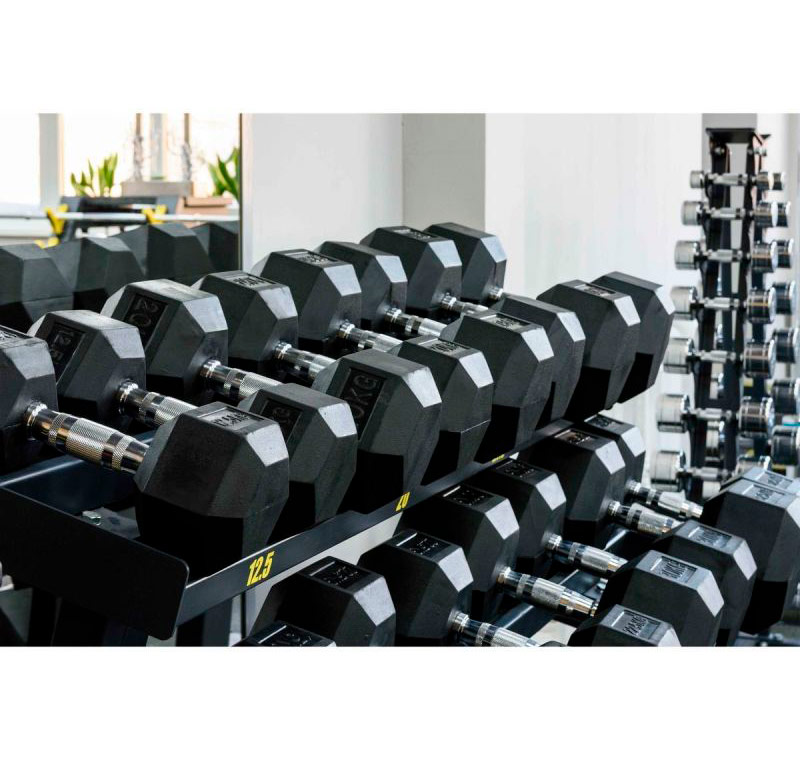 Гантель гексагональная обрезиненная 9 кг ЗС-200