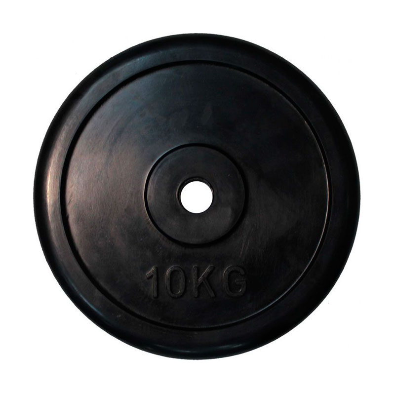 Диск 10 кг 26 мм обрезиненный черный ZSO Classic