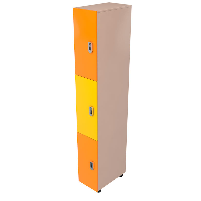 Шкаф для раздевалки трехдверный HPL 200х50х30 (см) Glav