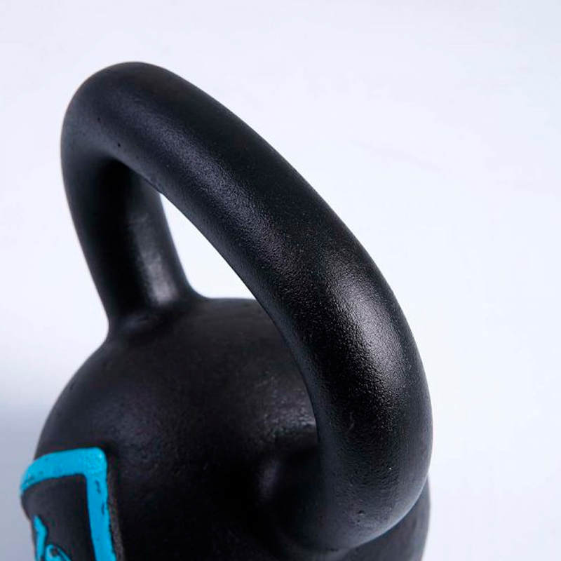 Чугунная гиря LIVEPRO Solid Cast Iron Kettlebell 16 кг, черный/синий