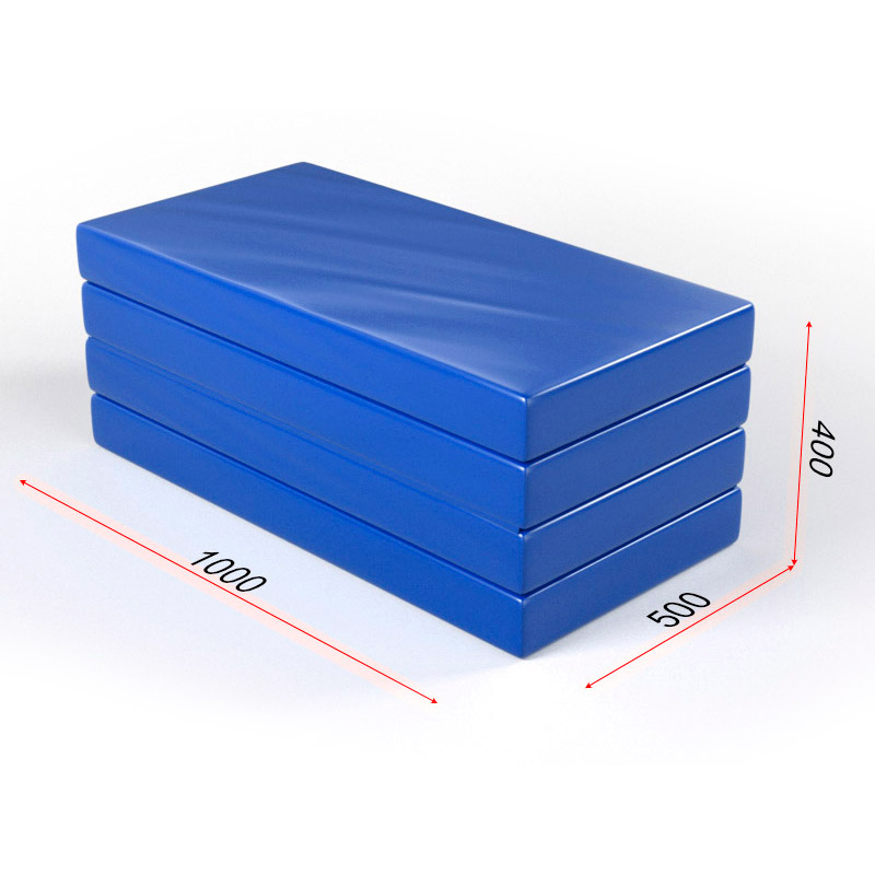 Мат гимнастический складной в 3 сложения синий ГТ-26