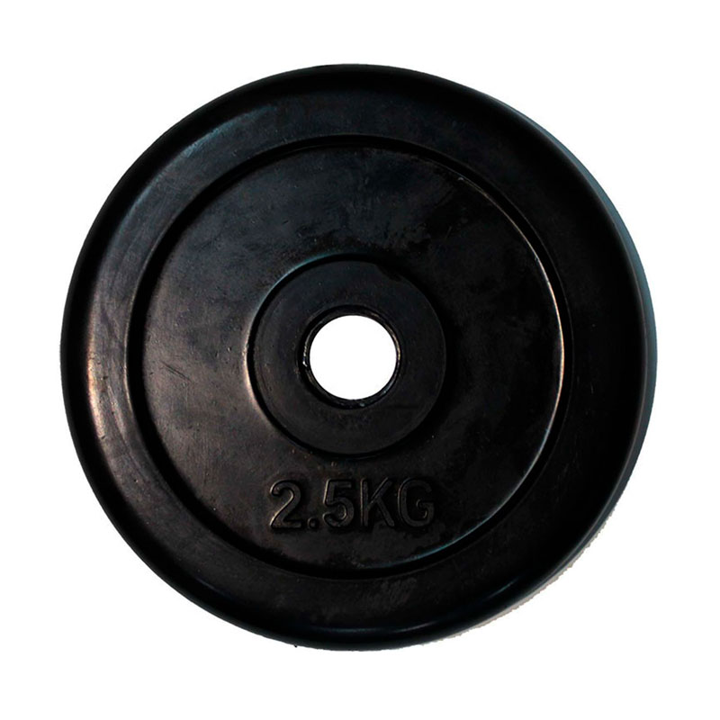 Диск 2,5 кг 26 мм обрезиненный черный ZSO Classic