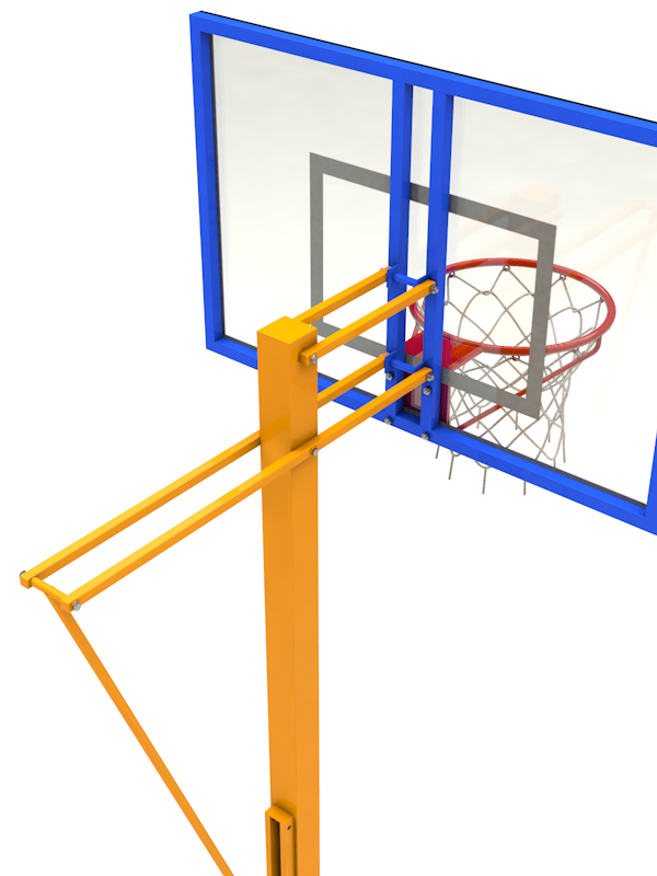Мобильная баскетбольная разборная стойка с регулировкой высоты Glav