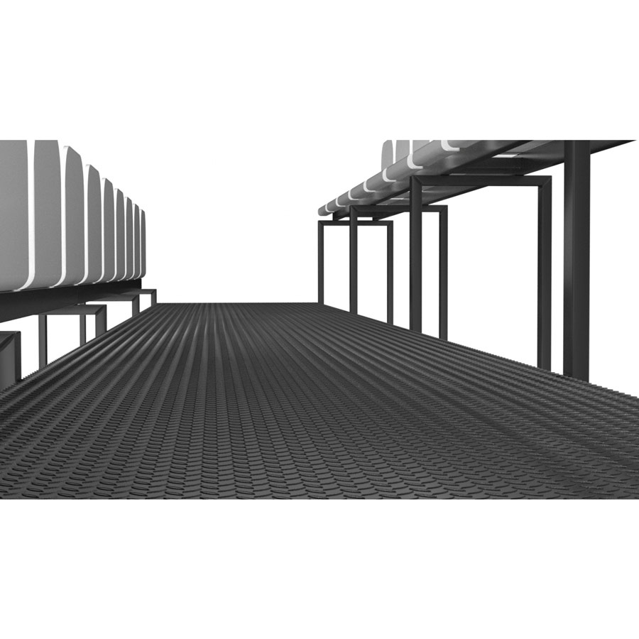 Трибуна с пластиковыми сидениями двухрядная ГТ-677