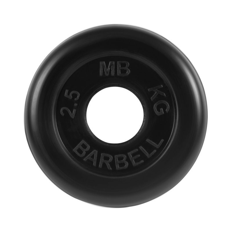 Диск обрезиненный "Стандарт" 2,5 кг 51 мм черный MB Barbell MB-PltB51-2,5