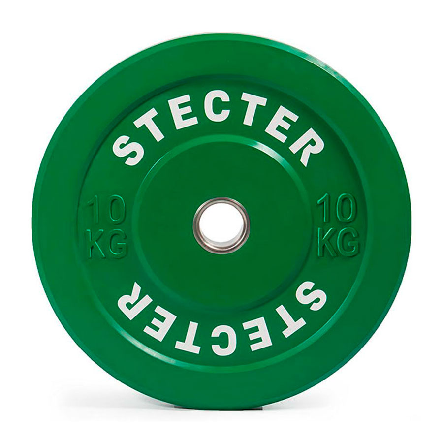 Диск тренировочный 10 кг (зеленый), STECTER