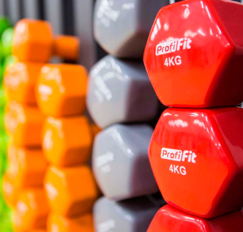 Гантель в виниловой оболочке 2 кг, форма шестигранник, оранжевый ЗС-866