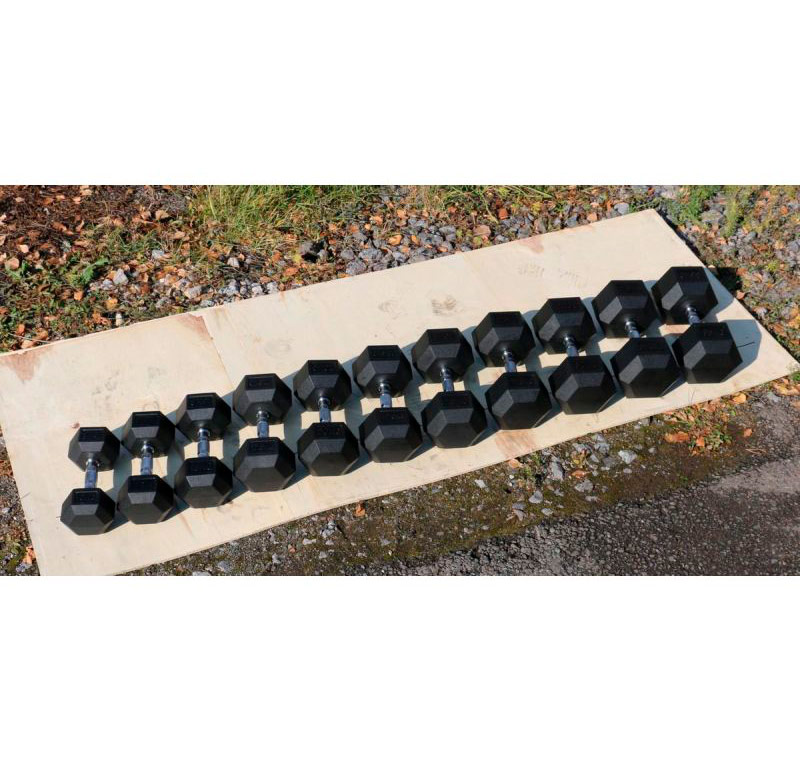 Гантель гексагональная обрезиненная 35 кг ЗС-211