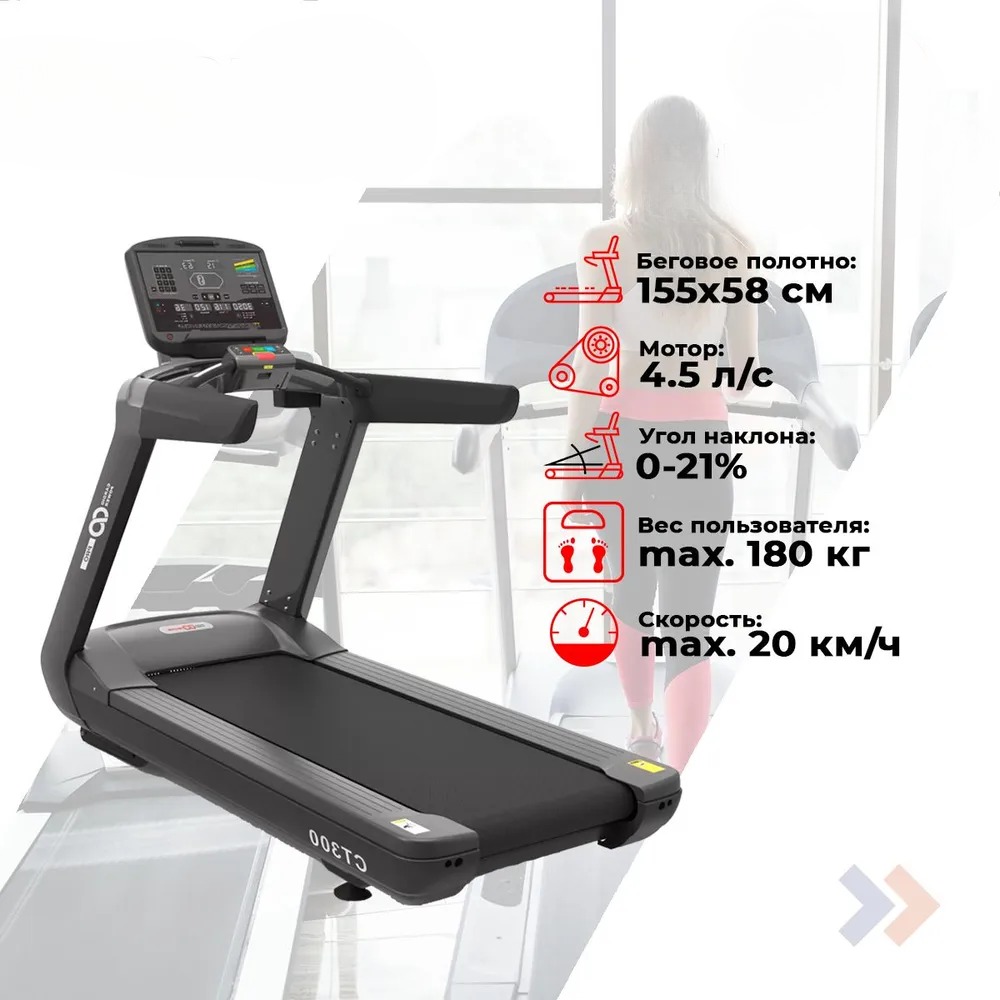 Профессиональная Беговая дорожка CardioPower PRO CT300