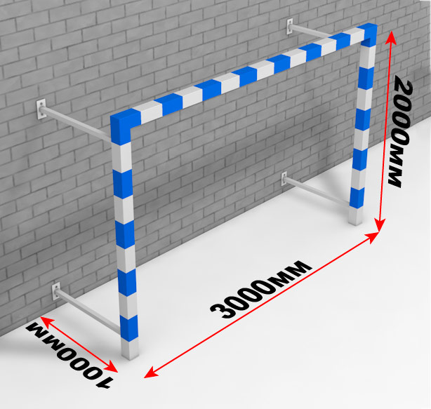 Минифутбольные/гандбольные пристенные ворота ГТ-408